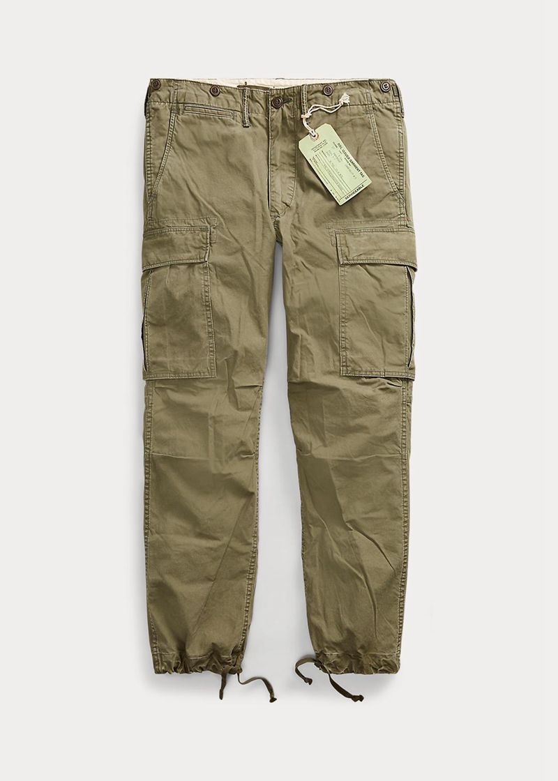 RRL パンツ メンズ オリーブ Poplin Cargo NKSIZ1538